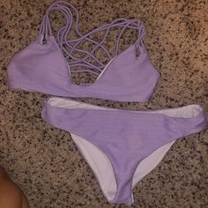 PACSUN lavender ribbed bikini